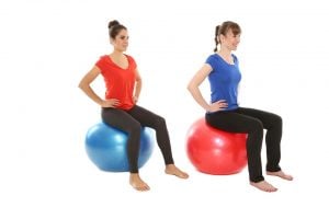 How to sit on a stability ball at work