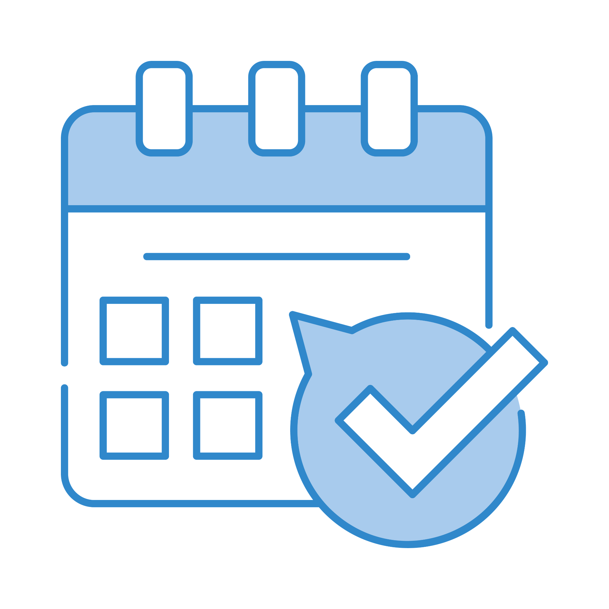 calendar icon with a checkmark